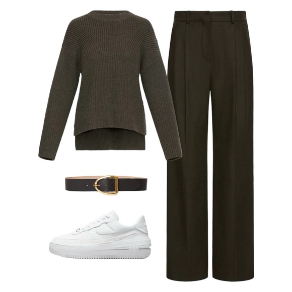 VINCE Cozy Wide Leg Pant, Olive Size 2 - Picture 4 of 15